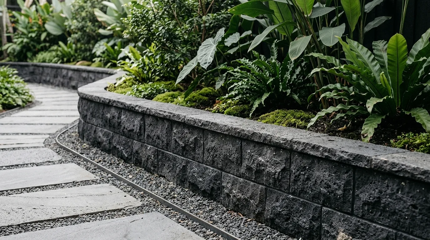 Black lava stone design benefits application detail