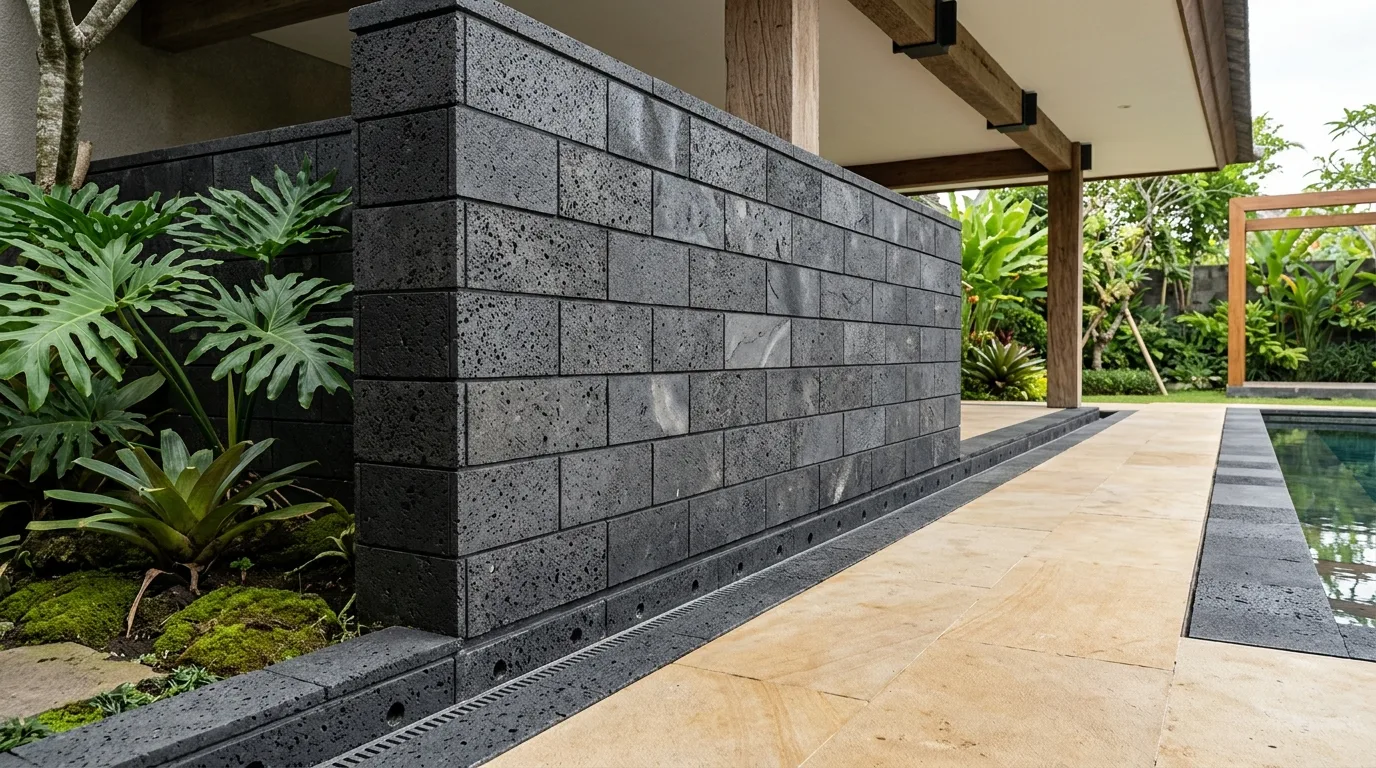 Black lava stone guide project detail