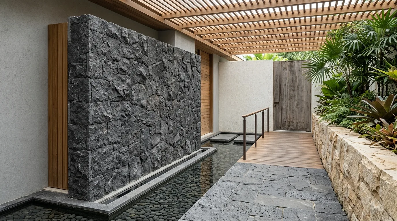 Black lava stone properties project detail