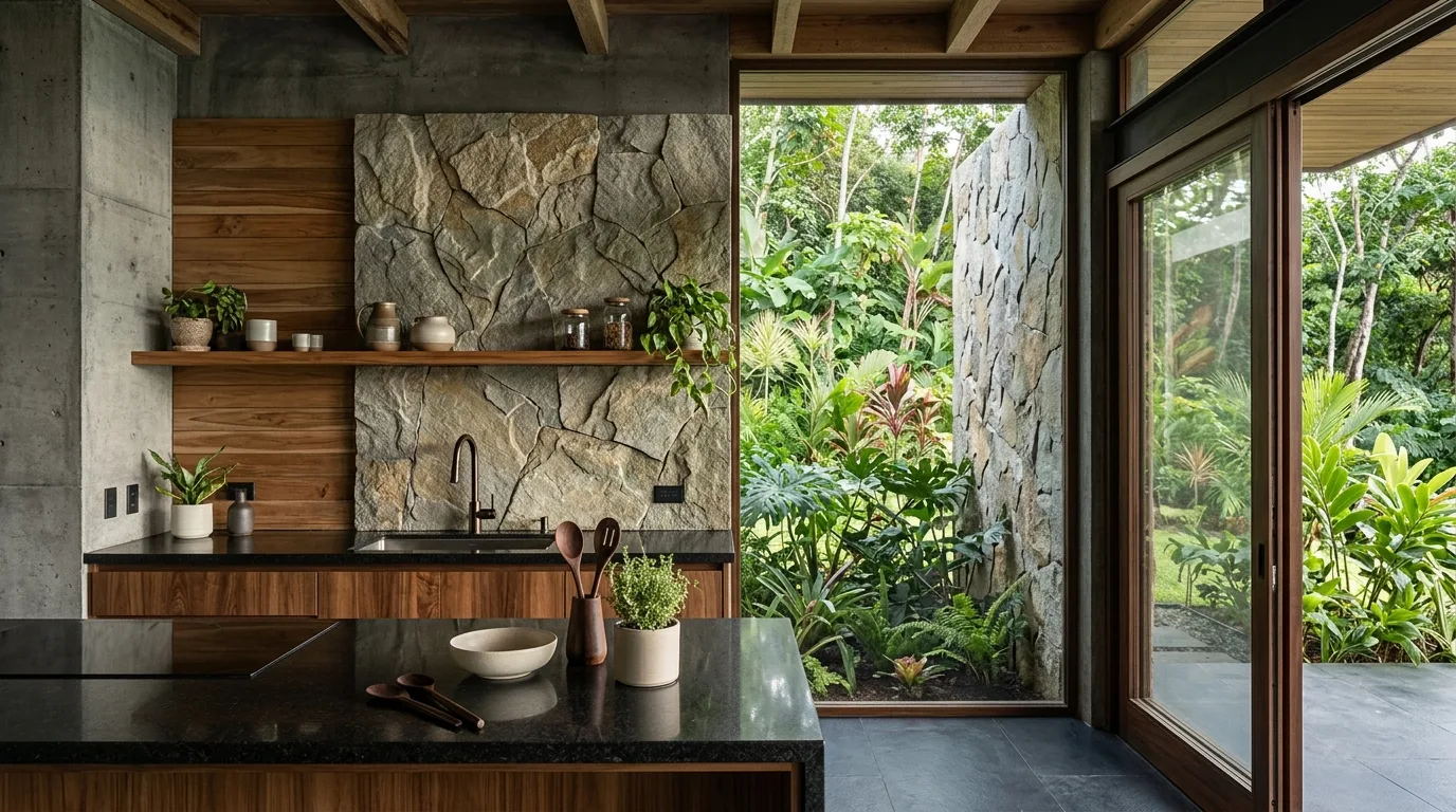 Natural stone backsplash ideas design