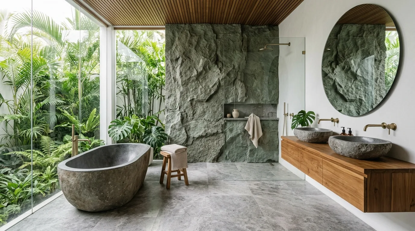 Natural stone bathroom design application