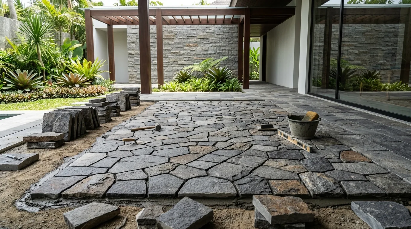 Natural stone finishes material