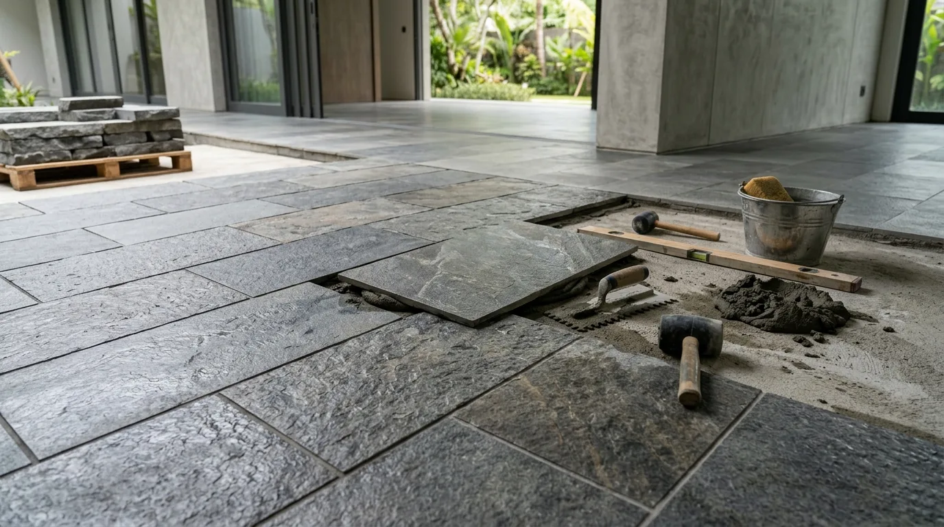 Natural stone floor finishes material