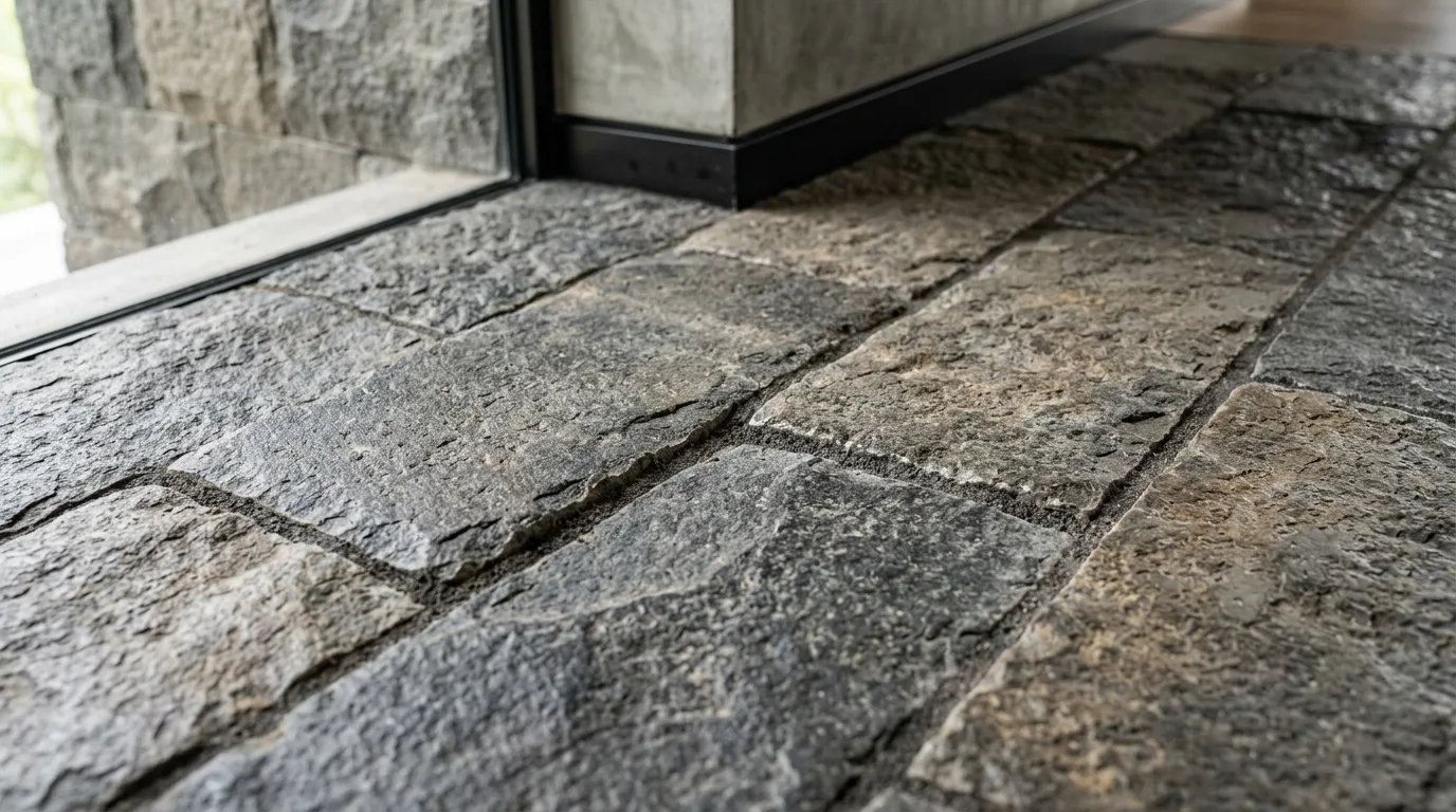 Natural stone interior flooring detail