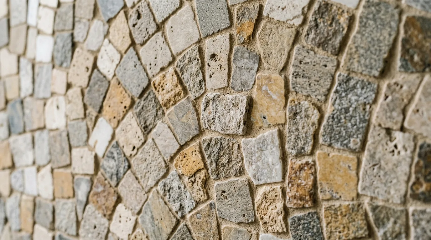Natural stone mosaic design detail