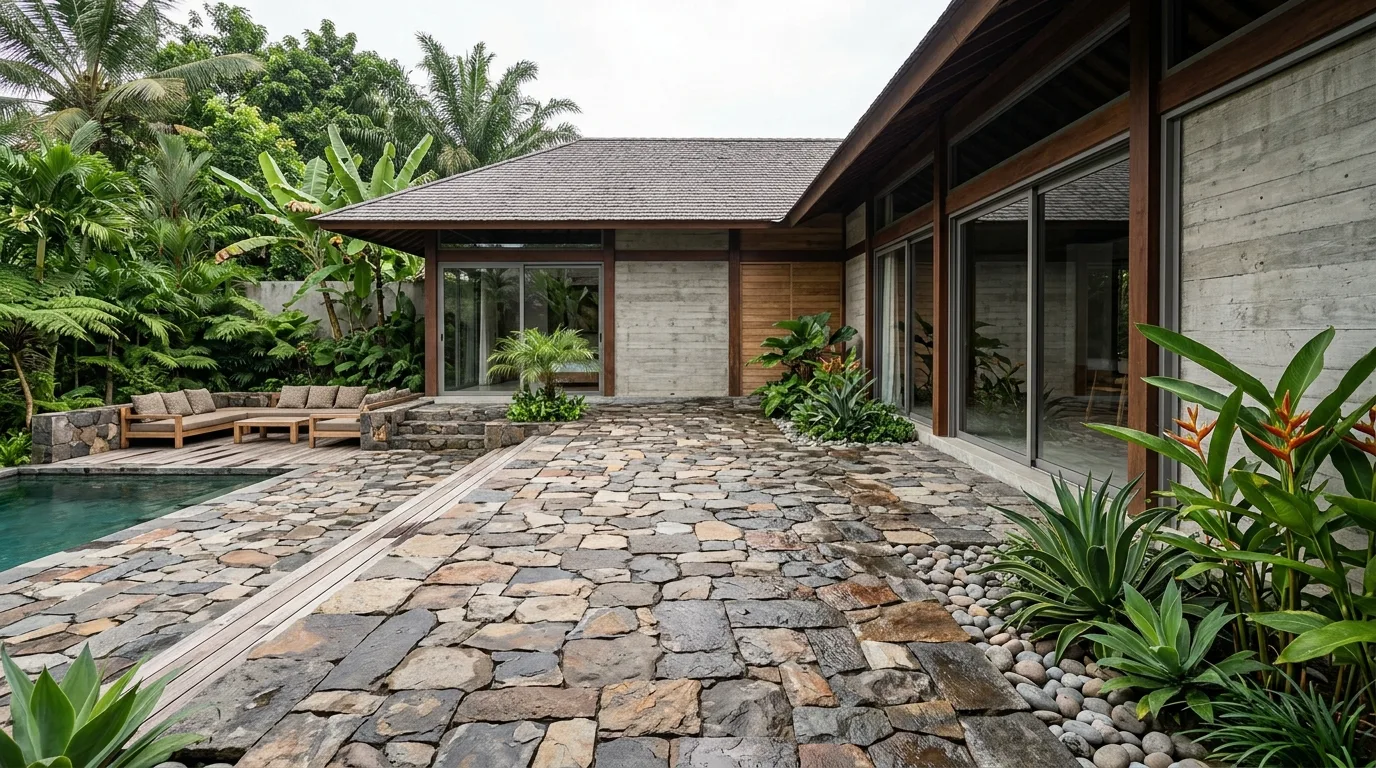 Natural stone patio design application