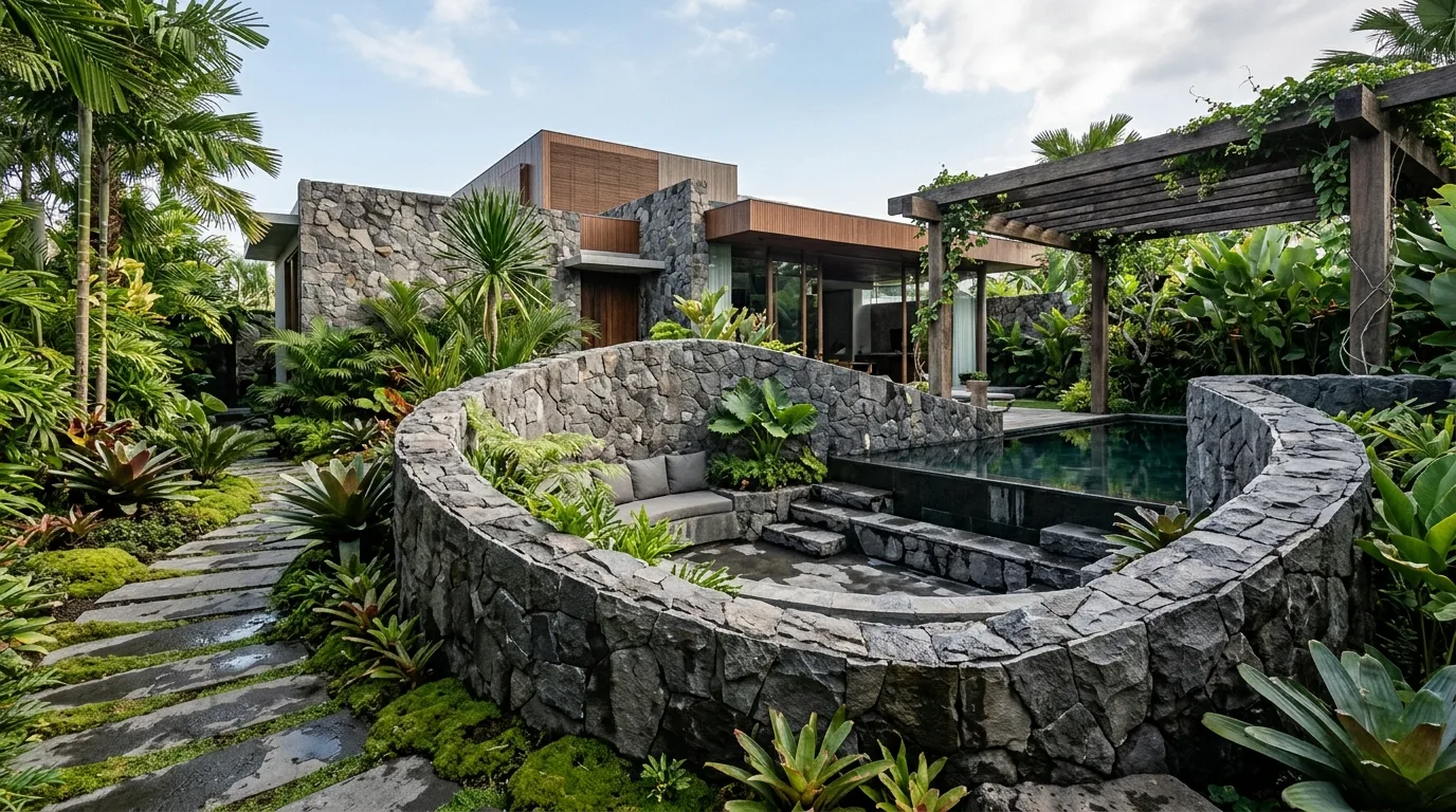 Natural stone patio design design