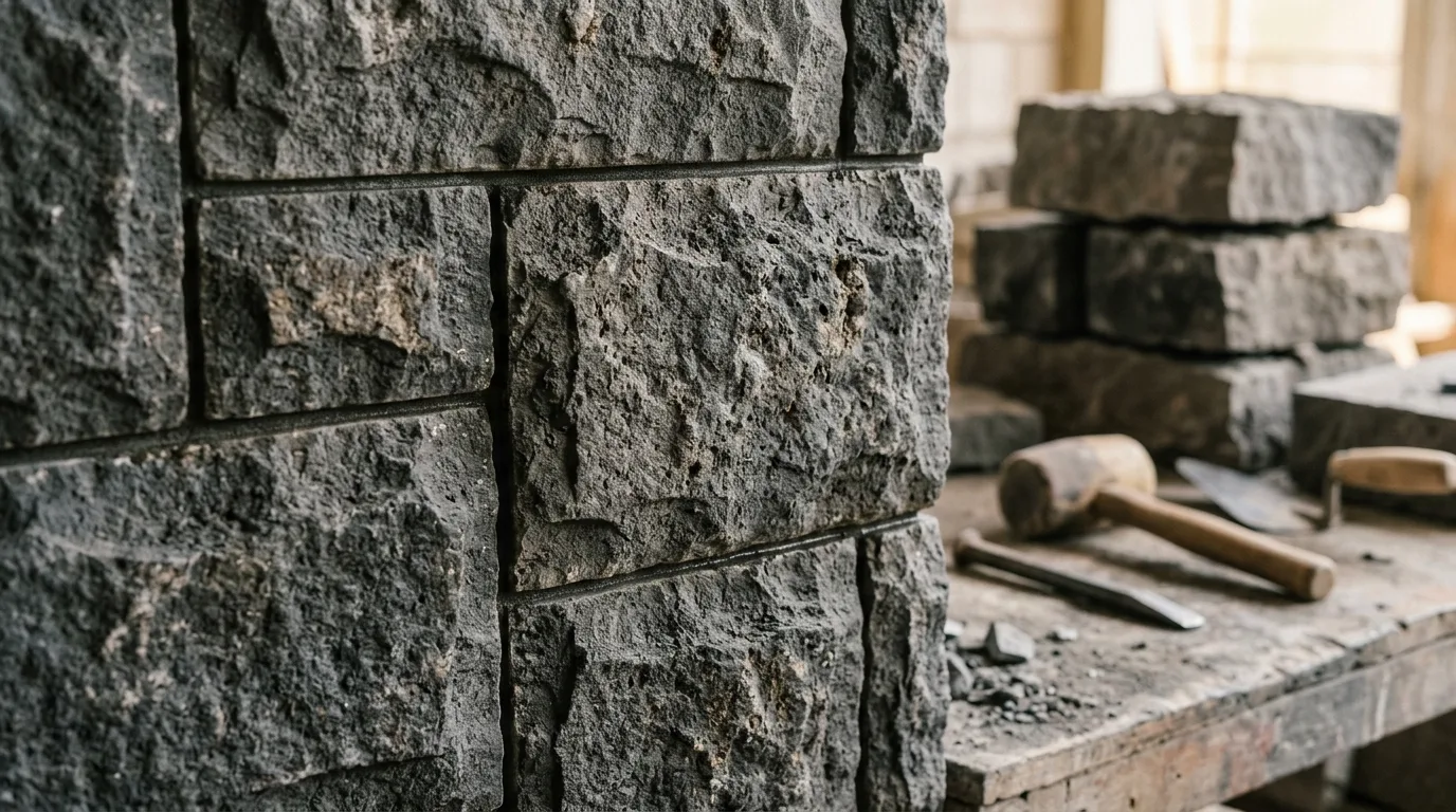 Natural stone production process detail
