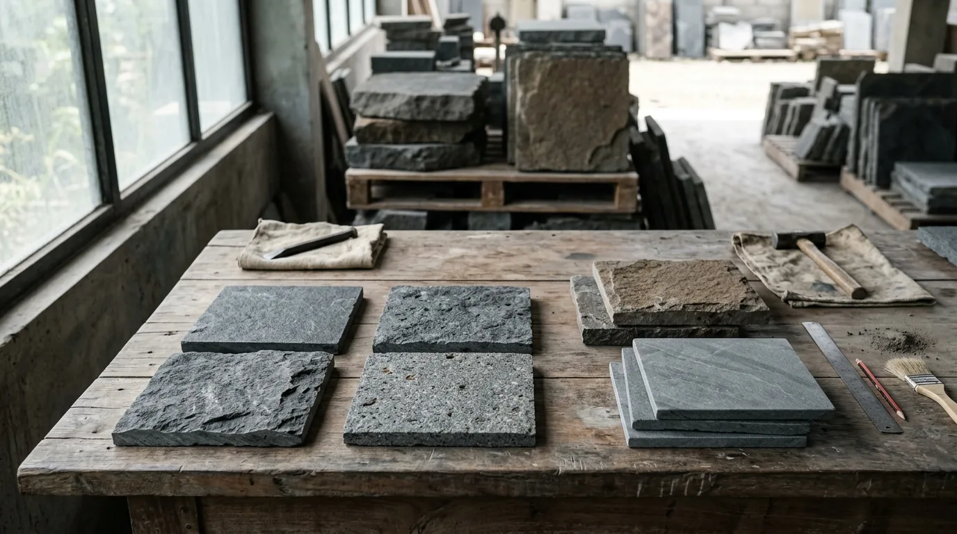 Natural stone production process material