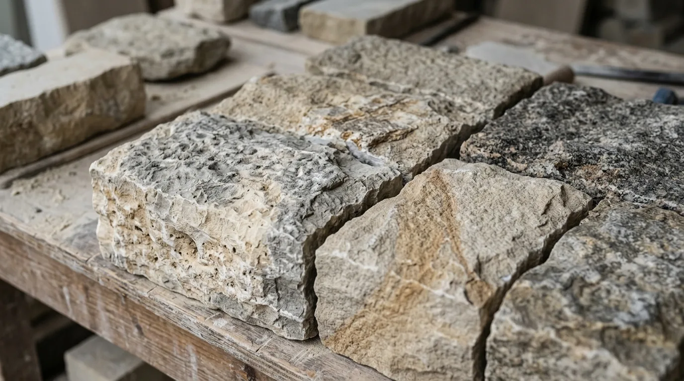 Natural stone samples detail