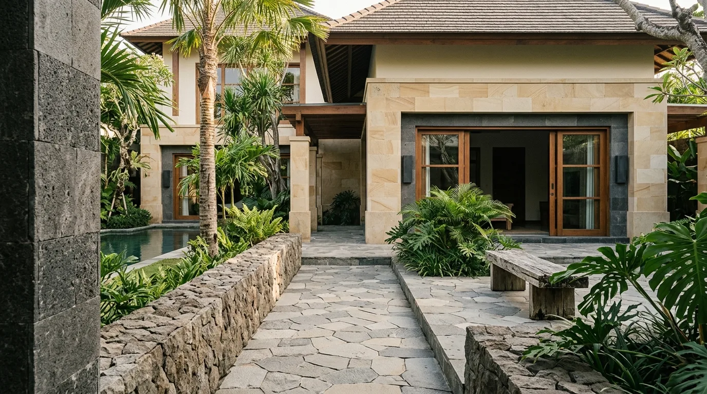 Natural stone types guide tropical setting