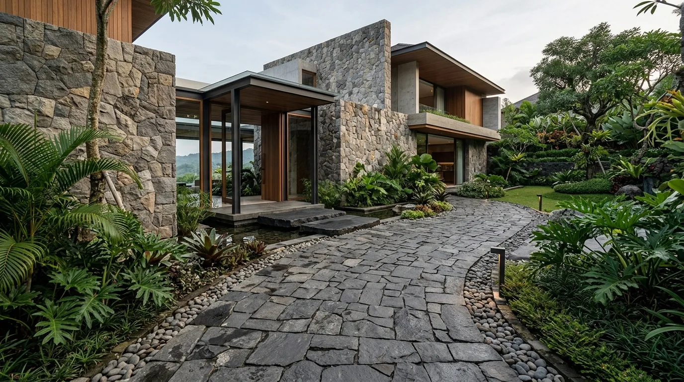 Natural stone walkway design application
