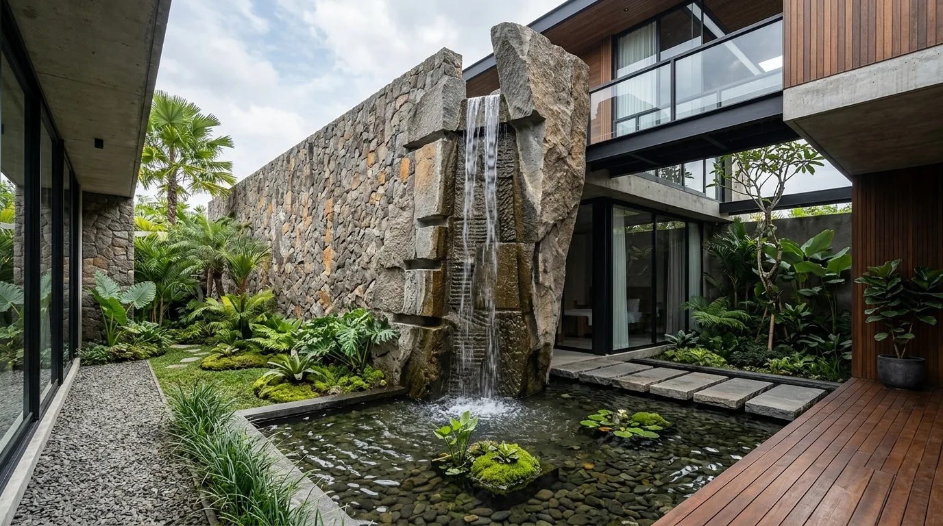 Natural stone water features design