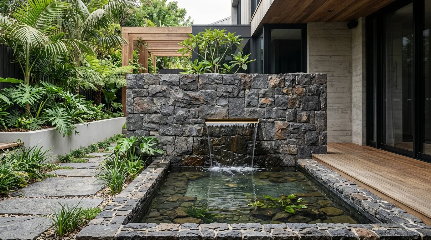 Natural stone water features material