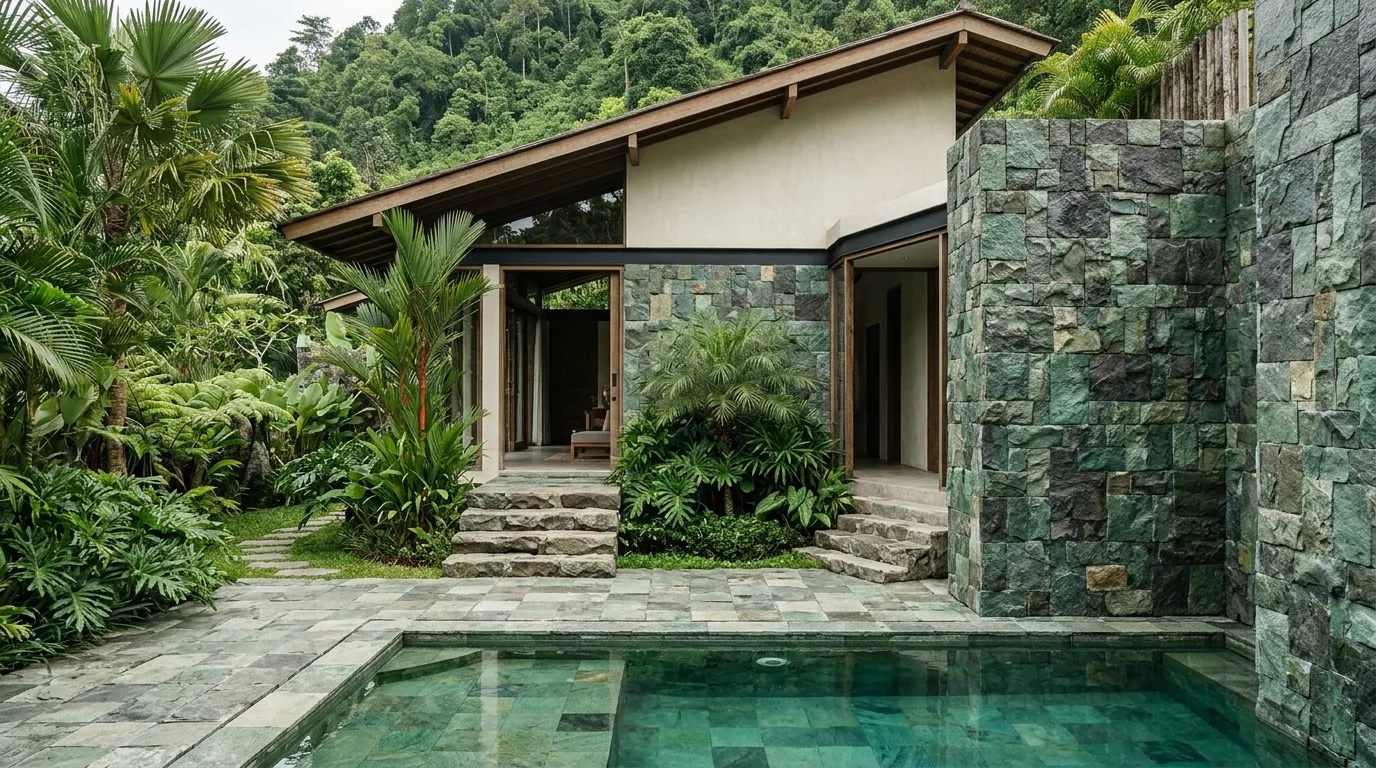 Sukabumi stone color variation architectural application