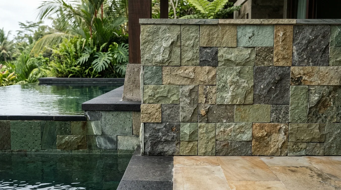 Sukabumi stone color variation material detail