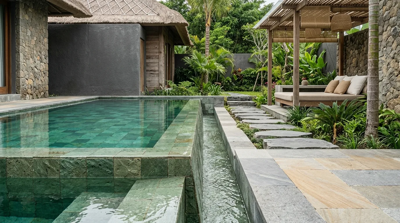 Sukabumi stone tiles finished project