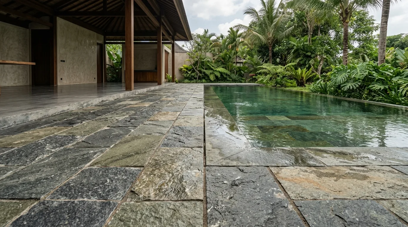 Sukabumi stone tiles material detail