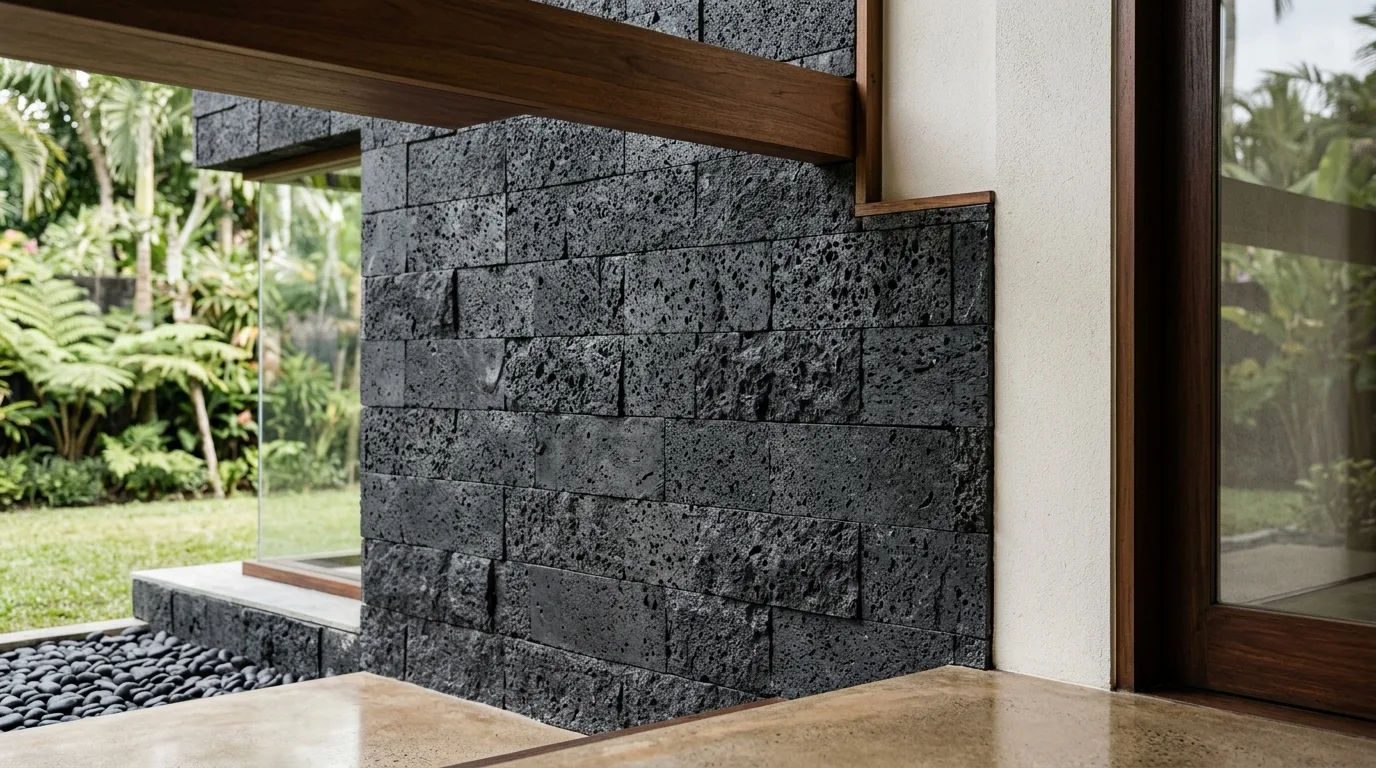 What is black lava stone stone texture