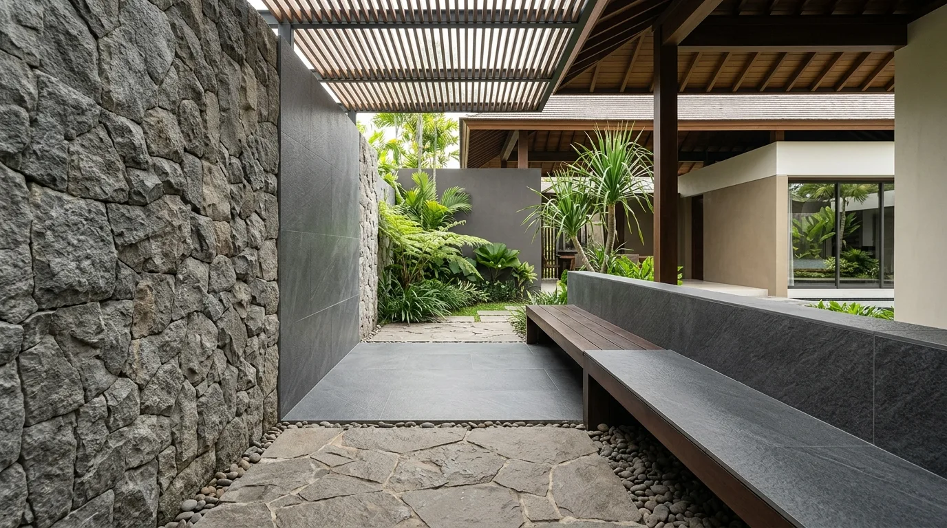 Is porcelain natural stone featured