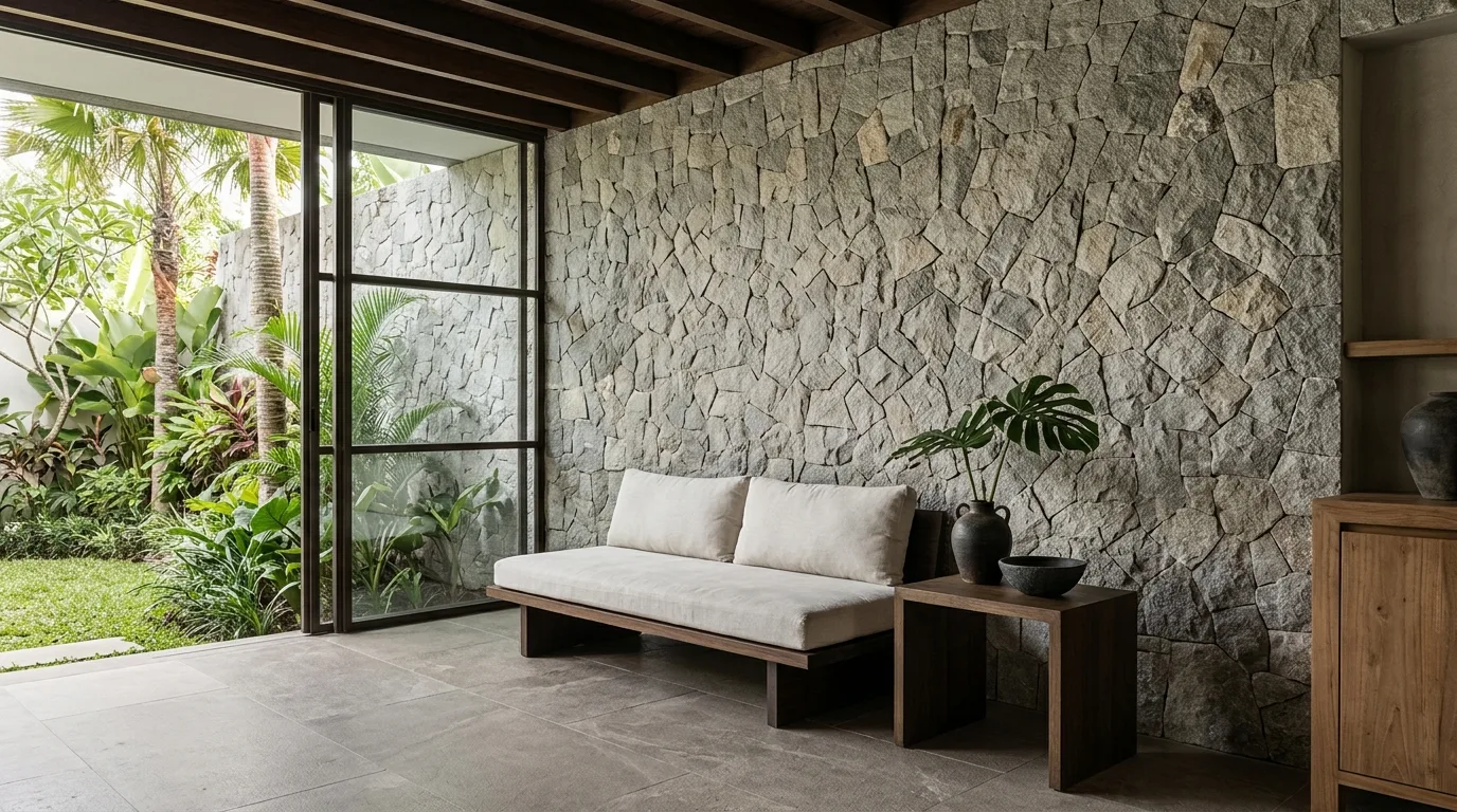 Natural stone mosaic design featured