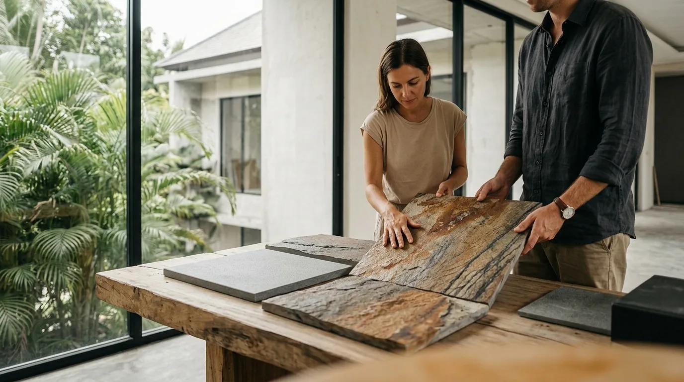 Natural stone samples featured