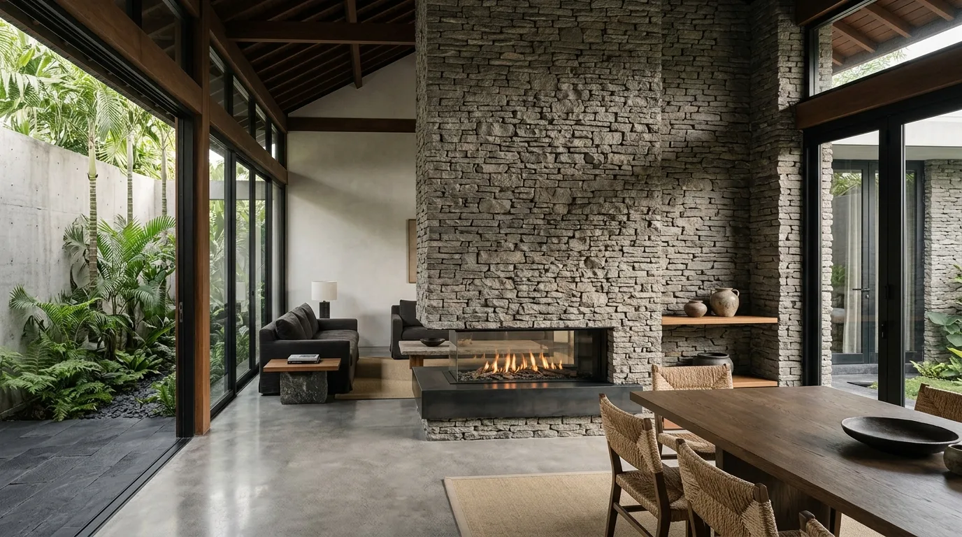 Stacked natural stone design featured